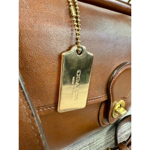 Vintage COACH Willis #9927 Brown Leather Crossbody HandBag Beautiful Condition - Picture 13 of 17